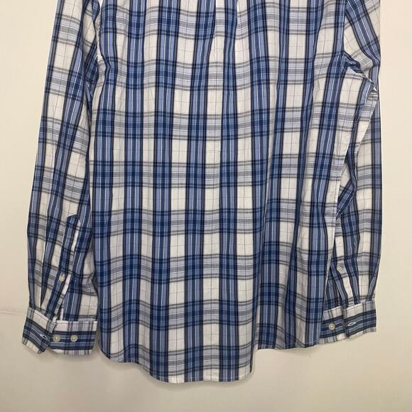 Mens New US Polo Assn Long Sleeve Dress Shirt Blue Striped Button Up Size Large - Picture 5 of 14